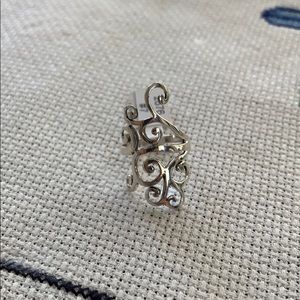 Sterling Silver Statement Ring Swirls